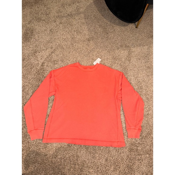 American Eagle Outfitters Other - American Eagle AE Boxy Fit Thermal Long Sleeve Shirt Coral Orange Mens Lg (667)
